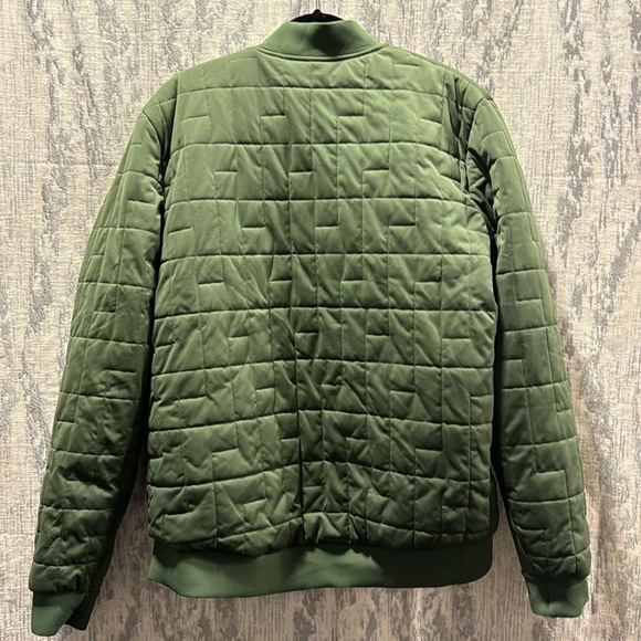 Lululemon Rival Side Bomber jacket tank green reversible large - Picture 2 of 4